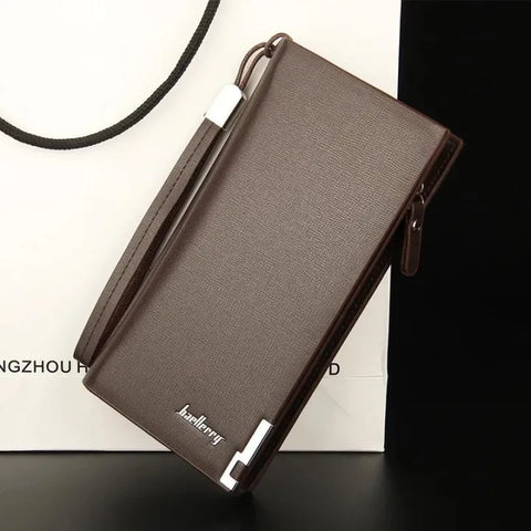 Men’s Long Slim Wallet Microfibre Leather Long Purse