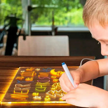 LED Rewritable Board with 7 Neon Pens