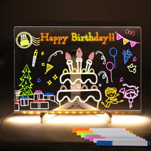 LED Rewritable Board with 7 Neon Pens